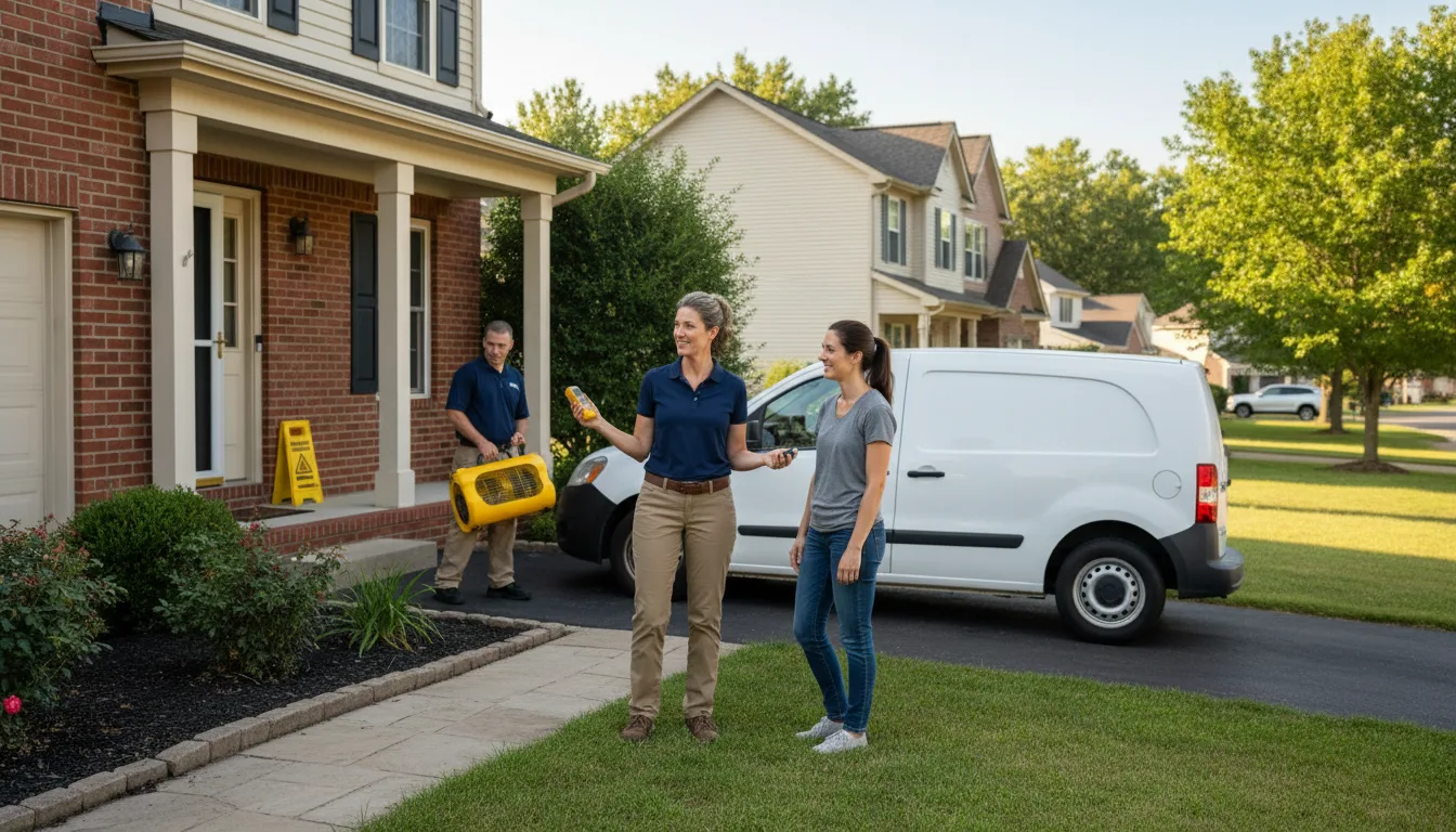 Residential water damage restoration in Darragh, PA